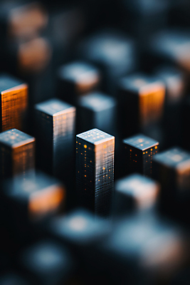 JPG 편집이미지 미래 사람없음 건물 빛 도시 건축모형 편집실사 AI컴퓨터그래픽 AI콘텐츠 건축물 컨셉 모형 CG 파일형식