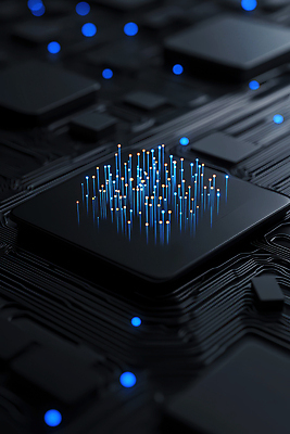 JPG 편집이미지 미래 사람없음 파란색 디지털 전자회로 홀로그램 편집실사 AI컴퓨터그래픽 AI콘텐츠 컬러 컨셉 회로판 CG 파일형식