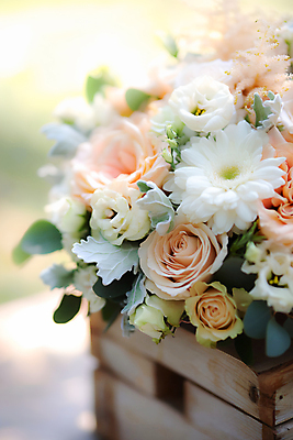 JPG 편집이미지 꽃다발 자연 나뭇잎 선물 사람없음 장미 봄 로맨틱 빈티지 나무상자 화사함 편집실사 AI포토 AI콘텐츠 계절 꽃 컨셉 잎 상자 CG 생태계 파일형식