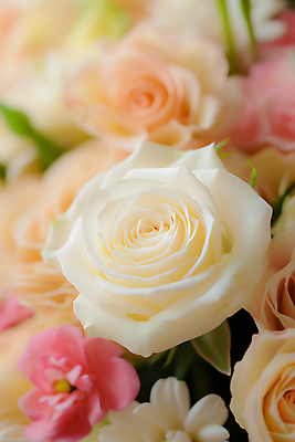 JPG 편집이미지 꽃다발 나뭇잎 선물 근접촬영 사람없음 빛 장미 봄 로맨틱 빈티지 화사함 편집실사 AI포토 AI콘텐츠 계절 꽃 뷰포인트 컨셉 잎 CG 파일형식