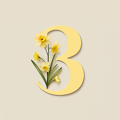 JPG 편집이미지 봄꽃 3 타이포그라피 사람없음 노란색 화사함 수선화 편집실사 AI컴퓨터그래픽 AI콘텐츠 문자 꽃 컬러 컨셉 봄 CG 파일형식