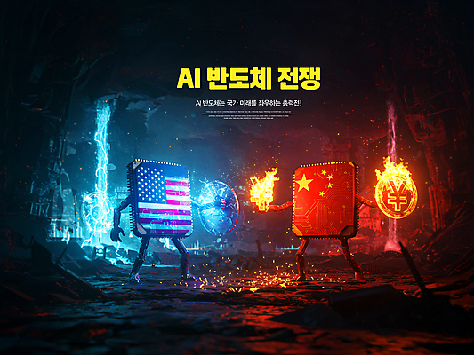 PSD 편집이미지 불 들기 사람없음 미국 중국 경쟁 대립 동굴 전쟁 하이테크 반도체 미래도시 방패 반도체산업 위안화 미래산업 AI_인공지능 이미지편집 자연요소 산업 아시아 컨셉 돈 북아메리카 모션 미래 기술 도시 파일형식