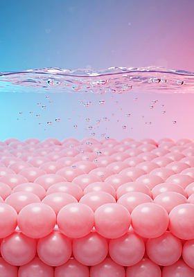 JPG 편집이미지 세포 사람없음 반짝임 물방울 액체 디지털합성 피부관리 리프팅 콜라겐 탄력 피부층 편집실사 AI컴퓨터그래픽 AI콘텐츠 모션 뷰티 피부 CG 단백질 파일형식