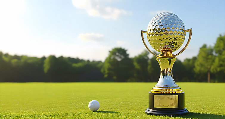 JPG 나무 편집이미지 골프장 필드 하늘 골프공 잔디 사람없음 우승 트로피 시상 편집실사 AI컴퓨터그래픽 AI콘텐츠 식물 골프 공 스포츠시설 골프용품 최고 상_우승 CG 파일형식