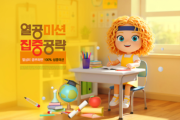 전신 PSD 편집이미지 학생 여자 어린이 학사모 교실 성공 한명 앉기 소녀 스터디 연필 노란색 지구본 3D 기록 머리띠 사과 졸업장 집중 연필꽂이 삼각플라스크 노력 열공 책더미 소녀한명만 미션 이미지편집 편집3D 모자_잡화 1 교육 컬러 컨셉 과일 장신구 졸업 학교 모션 문구용품 학용품 사람 책 학습 필기구 플라스크 디지털합성 무더기 여자한명만 소녀만 파일형식