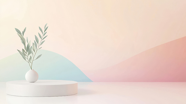 JPG 편집이미지 화분 분홍색 백그라운드 잎 곡선 사람없음 파스텔톤 포디움 편집실사 AI컴퓨터그래픽 AI콘텐츠 식물 선 컬러 무대 CG 파일형식