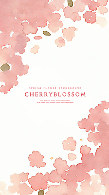 PSD 분홍색 꽃백그라운드 일러스트 수채화 사람없음 벚꽃 감성 꽃프레임 카피스페이스 봄배경 국내일러스트 꽃 컬러 백그라운드 컨셉 프레임 봄 공백 파일형식