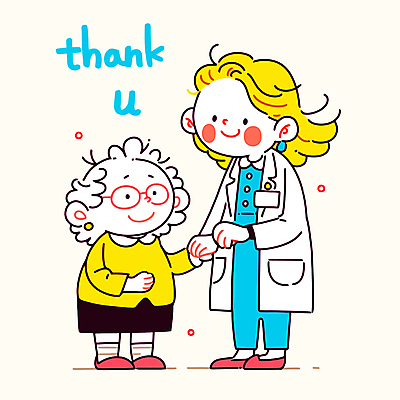 전신 여자 노년 일러스트 미소 성인 두명 손잡기 의사가운 자원봉사자 감사 사회복지사 돌봄 땡큐 여자만 안경낌 국내일러스트 AI파일 직업 감정 안경 모션 표정 사람 의사 가운 사회복지 파일형식 벡터