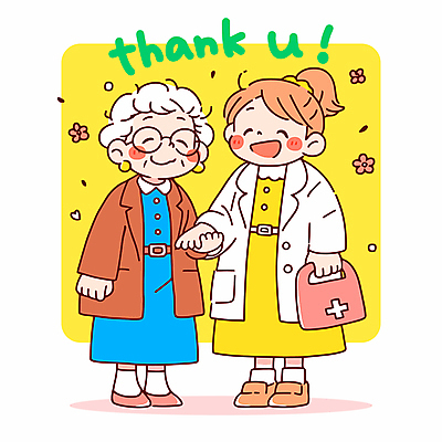 전신 여자 노년 꽃 일러스트 서기 미소 성인 두명 노란색 손잡기 자원봉사자 감사 사회복지사 돌봄 땡큐 의료상자 여자만 안경낌 국내일러스트 AI파일 식물 직업 감정 안경 컬러 모션 표정 사람 구급상자 사회복지 파일형식 벡터