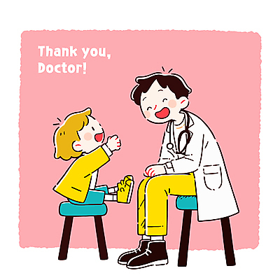 전신 남자 어린이 분홍색 의자 일러스트 청진기 직업캐릭터 미소 앉기 소년 성인 두명 귀여움 진료 의사가운 소아과 손뻗기 땡큐 소아과의사 남자만 국내일러스트 일러캐릭터 AI파일 직업 캐릭터 컬러 가구 컨셉 의학 의료기기 모션 표정 병원 사람 의사 가운 파일형식 벡터