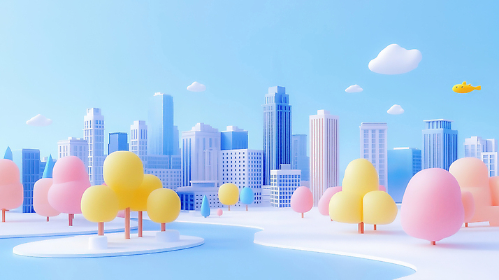 JPG 나무 구름 편집이미지 상상 하늘 빌딩 사람없음 파란색 강 3D 도시 잠수함 편집3D AI컴퓨터그래픽 AI콘텐츠 자연요소 식물 컬러 건물 디지털합성 파일형식