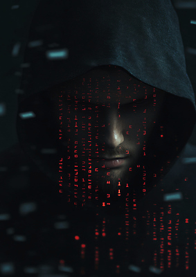 JPG 편집이미지 남자 얼굴 고개숙이기 한명 성인 검은색 어둠 바이러스 범죄인 위협 해킹 해커 홀로그램 성인남자한명만 편집실사 랜섬웨어 AI컴퓨터그래픽 AI콘텐츠 1 컬러 숙이기 사람 신체부위 범죄 CG 남자한명만 성인남자만 파일형식