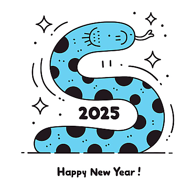 무늬 일러스트 사람없음 파란색 반짝임 뱀띠 해피뉴이어 2025년 을사년 국내일러스트 푸른뱀 푸른뱀캐릭터 AI파일 컬러 모션 새해인사 십이지신 뱀 연도 뱀캐릭터 파일형식 벡터