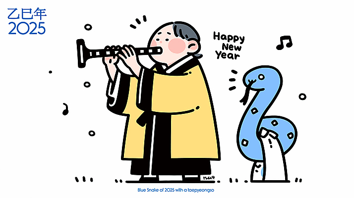 남자 음표 일러스트 새해 한명 들기 성인 반짝임 뱀띠 불기 피리 해피뉴이어 성인남자한명만 2025년 을사년 국내일러스트 푸른뱀 AI파일 1 기호 음악 모션 사람 새해인사 십이지신 뱀 목관악기 연도 남자한명만 성인남자만 파일형식 벡터