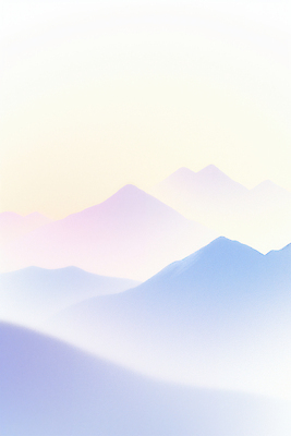 JPG 백그라운드 일러스트 아침 풍경 사람없음 보라색 새벽 감성 산맥 국내일러스트 AI일러스트 AI콘텐츠 주간 자연요소 컬러 컨셉 산 파일형식