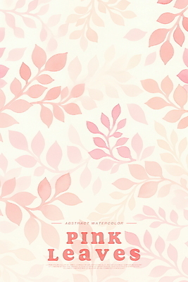 PSD 분홍색 백그라운드 무늬 일러스트 나뭇잎 수채화 사람없음 국내일러스트 컬러 잎 파일형식