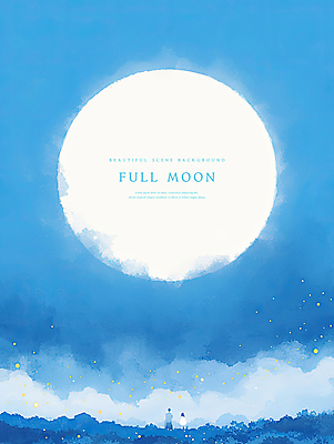 전신 PSD 구름 응시 여자 남자 일러스트 밤하늘 풍경 초원 성인 두명 파란색 보름달 감성 정월대보름 성인만 국내일러스트 자연요소 시선 명절 컬러 컨셉 하늘 사람 달 야간 파일형식