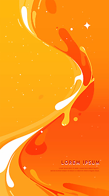 물결 백그라운드 일러스트 사람없음 반짝임 주황색 흐름 액체 질감 웨이브 시럽 광택 국내일러스트 AI파일 컬러 컨셉 모션 파일형식 벡터