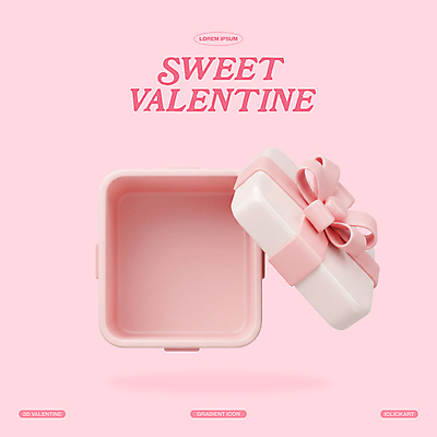 PSD 아이콘 기념일 리본 분홍색 발렌타인데이 사랑 사람없음 선물상자 3D아이콘 3D 로맨틱 엘리먼트 편집3D 감정 컬러 컨셉 데이이벤트 선물 이벤트 상자 디지털합성 파일형식