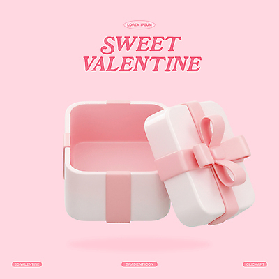 PSD 아이콘 기념일 리본 분홍색 발렌타인데이 사랑 사람없음 선물상자 3D아이콘 3D 로맨틱 엘리먼트 편집3D 감정 컬러 컨셉 데이이벤트 선물 이벤트 상자 디지털합성 파일형식