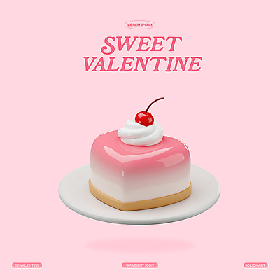 PSD 아이콘 기념일 분홍색 발렌타인데이 선물 사랑 사람없음 3D아이콘 3D 로맨틱 체리 생크림 무스케이크 엘리먼트 편집3D 감정 컬러 컨셉 과일 데이이벤트 이벤트 케이크 크림 디지털합성 파일형식