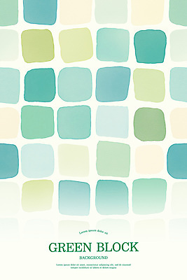 PSD 백그라운드 일러스트 수채화 사람없음 초록색 사각형 블록 미니멀 국내일러스트 도형 컬러 파일형식