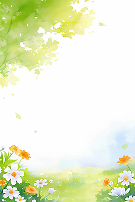 JPG 나무 잎 일러스트 봄꽃 하늘 수채화 초원 사람없음 연두색 빛 봄풍경 국내일러스트 AI일러스트 AI콘텐츠 식물 꽃 풍경 초록색 봄 파일형식