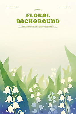 PSD 일러스트 자연 수채화 사람없음 초록색 봄풍경 풀잎 감성 은방울꽃 국내일러스트 꽃 컬러 컨셉 잎 풍경 봄 풀_식물 생태계 파일형식