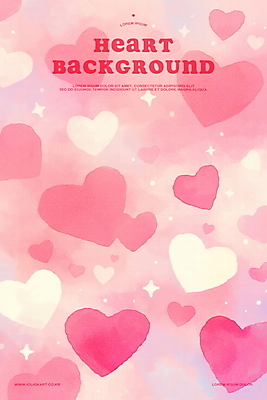 PSD 구름 분홍색 백그라운드 일러스트 수채화 사랑 사람없음 반짝임 로맨틱 하트 키치 국내일러스트 자연요소 모양 감정 컬러 컨셉 모션 파일형식