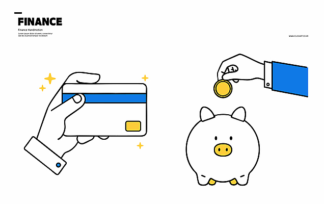 손 일러스트 관리 들기 신체부위 금융 파란색 반짝임 동전 돼지저금통 신용카드 국내일러스트 AI파일 컬러 돈 모션 사람 경제 저금통 파일형식 벡터