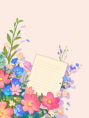 JPG 꽃잎 잎 일러스트 봄꽃 그림자 사람없음 반짝임 편지지 부드러움 연분홍색 국내일러스트 AI일러스트 AI콘텐츠 식물 꽃 분홍색 모션 봄 감각 편지 파일형식