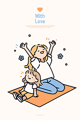 전신 여자 꽃 행복 어린이 일러스트 모녀 휴식 함께함 미소 앉기 소녀 성인 야외 두명 손들기 눈감음 돗자리 베이지색 여자만 일러캐릭터 AI파일 식물 캐릭터 딸 감정 컬러 컨셉 가족 모션 엄마 표정 사람 파일형식 벡터