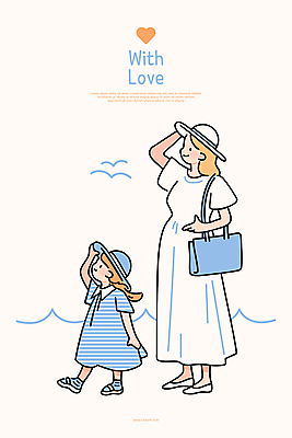 전신 모자 여자 행복 물결 어린이 가방 일러스트 조류 모녀 휴식 함께함 미소 소녀 성인 해변 야외 두명 잡기 베이지색 여자만 일러캐릭터 AI파일 동물 캐릭터 잡화 딸 감정 바다 컬러 컨셉 가족 모션 엄마 표정 사람 파일형식 벡터
