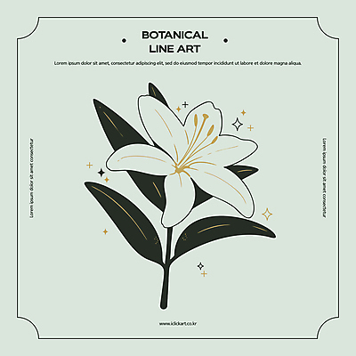 꽃 잎 일러스트 사람없음 초록색 반짝임 빈티지 라인아트 보테니컬아트 국내일러스트 AI파일 식물 선 컬러 컨셉 모션 파일형식 벡터