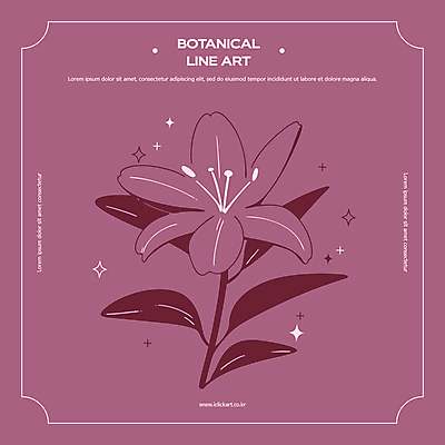 꽃 잎 일러스트 사람없음 반짝임 빈티지 자주색 라인아트 보테니컬아트 국내일러스트 AI파일 식물 선 컬러 컨셉 모션 파일형식 벡터