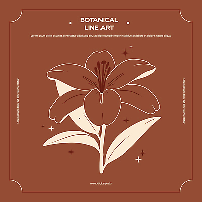 꽃 잎 일러스트 사람없음 반짝임 갈색 빈티지 라인아트 보테니컬아트 국내일러스트 AI파일 식물 선 컬러 컨셉 모션 파일형식 벡터