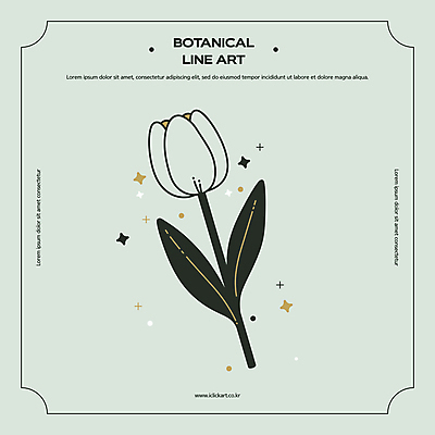 꽃 잎 일러스트 사람없음 초록색 반짝임 빈티지 라인아트 보테니컬아트 국내일러스트 AI파일 식물 선 컬러 컨셉 모션 파일형식 벡터