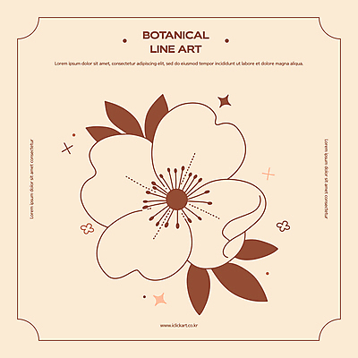 꽃 잎 일러스트 사람없음 반짝임 빈티지 라인아트 베이지색 보테니컬아트 국내일러스트 AI파일 식물 선 컬러 컨셉 모션 파일형식 벡터