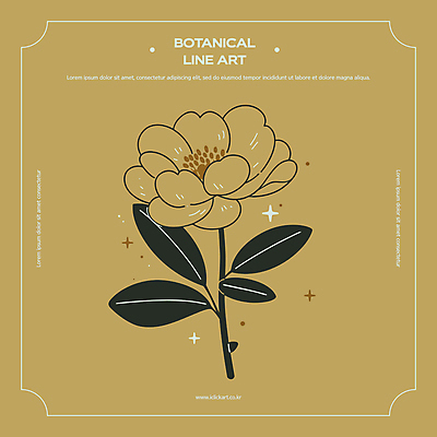 꽃 잎 일러스트 사람없음 반짝임 갈색 빈티지 라인아트 보테니컬아트 국내일러스트 AI파일 식물 선 컬러 컨셉 모션 파일형식 벡터