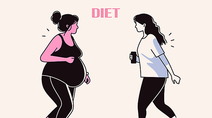 여자 일러스트 들기 성인 두명 운동복 달리기 운동 건강관리 비교 비만 체형관리 성인여자만 일러캐릭터 AI파일 캐릭터 옷 컨셉 다이어트 모션 건강 관리 사람 몸매 여자만 성인만 파일형식 벡터