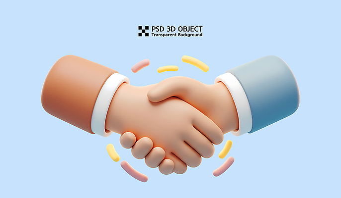 PSD 편집이미지 손 하늘색 악수 신체부위 3D 손잡기 엘리먼트 편집3D 모션 사람 손짓 파란색 디지털합성 파일형식