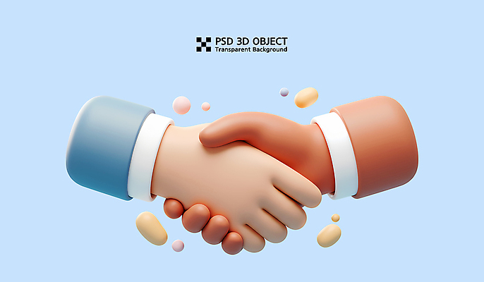PSD 편집이미지 손 하늘색 악수 신체부위 3D 손잡기 엘리먼트 편집3D 모션 사람 손짓 파란색 디지털합성 파일형식