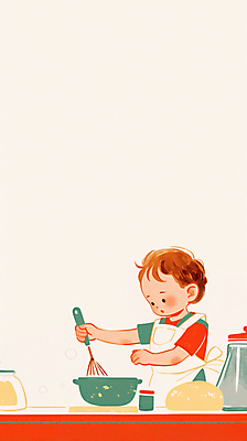 JPG 그릇 남자 어린이 일러스트 요리 한명 들기 소년 빨간색 귀여움 주방 요리사 앞치마 체험 거품기 섞기 열심 요리교실 소년한명만 국내일러스트 AI일러스트 AI콘텐츠 직업 1 식기 컬러 컨셉 모션 주방용품 수업 사람 남자한명만 소년만 파일형식