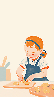 JPG 여자 어린이 일러스트 도마 요리 한명 미소 소녀 쿠키 귀여움 주방 요리사 앞치마 머리띠 체험 반죽 열심 요리교실 소녀한명만 국내일러스트 AI일러스트 AI콘텐츠 직업 1 컨셉 장신구 주방용품 수업 디저트 표정 사람 여자한명만 소녀만 파일형식