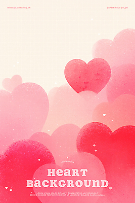 PSD 분홍색 일러스트 수채화 따뜻함 발렌타인데이 사랑 사람없음 하트백그라운드 감성 국내일러스트 감정 컬러 백그라운드 컨셉 데이이벤트 하트 파일형식