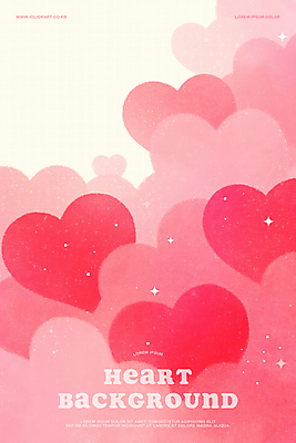 PSD 분홍색 일러스트 수채화 따뜻함 발렌타인데이 사랑 사람없음 반짝임 하트백그라운드 감성 국내일러스트 감정 컬러 백그라운드 컨셉 모션 데이이벤트 하트 파일형식