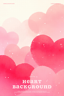 PSD 분홍색 일러스트 수채화 따뜻함 발렌타인데이 사랑 사람없음 반짝임 하트백그라운드 감성 국내일러스트 감정 컬러 백그라운드 컨셉 모션 데이이벤트 하트 파일형식