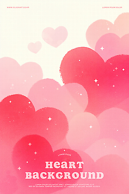 PSD 분홍색 일러스트 수채화 따뜻함 발렌타인데이 사랑 사람없음 반짝임 하트백그라운드 감성 국내일러스트 감정 컬러 백그라운드 컨셉 모션 데이이벤트 하트 파일형식