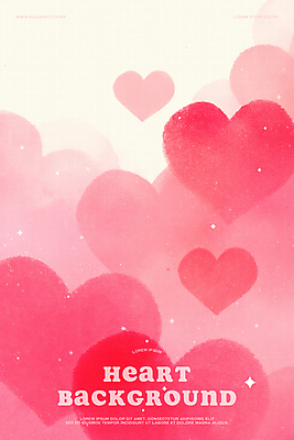 PSD 분홍색 일러스트 수채화 따뜻함 발렌타인데이 사랑 사람없음 반짝임 하트백그라운드 감성 국내일러스트 감정 컬러 백그라운드 컨셉 모션 데이이벤트 하트 파일형식