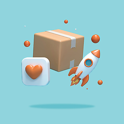 PSD 아이콘 사람없음 쇼핑 3D아이콘 3D 사각형 로켓 운송업 하트 원형 배송 택배상자 모양 도형 산업 상자 디지털합성 택배 파일형식